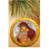 Russian Icon Round Christmas Ornament