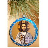 Russian Icon Round Christmas Ornament