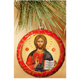 Russian Icon Round Christmas Ornament